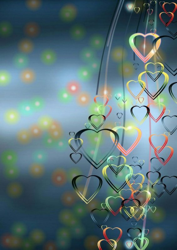 Сердечки фон