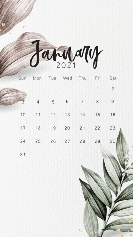 Картинка с календарем на заставку телефона