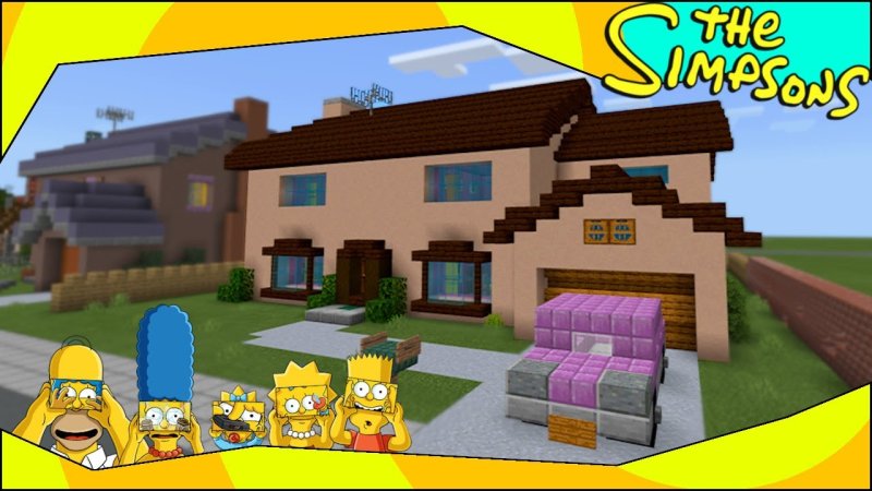 Карта дом Симпсонов для майнкрафт 1 12 2