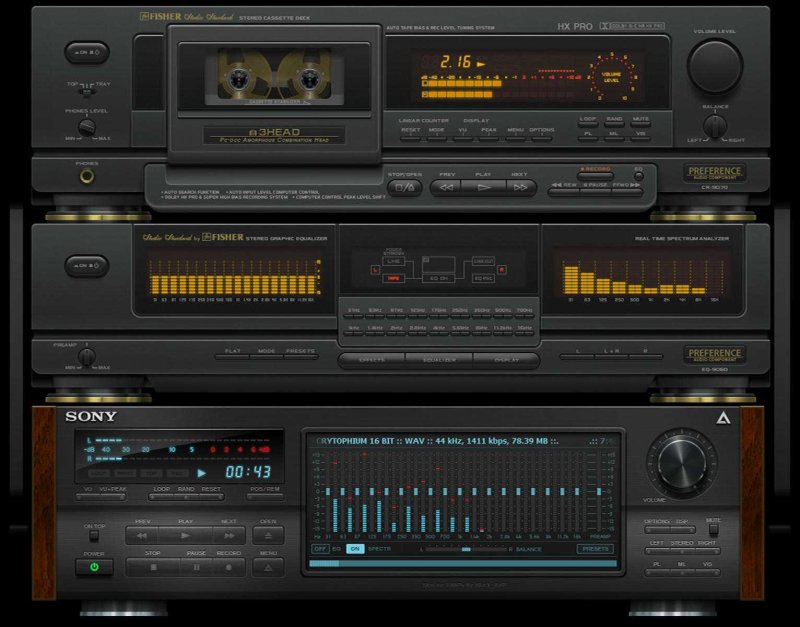 AIMP 4 Skins магнитофоны