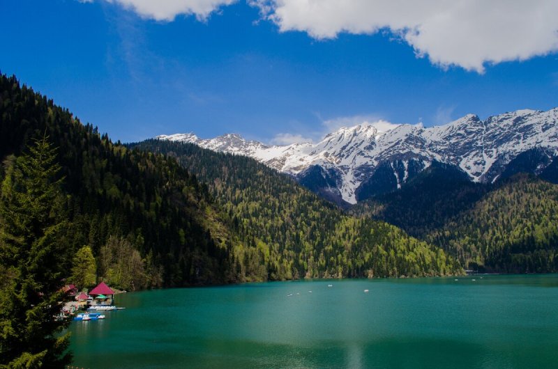 Озеро Рица Абхазия лето