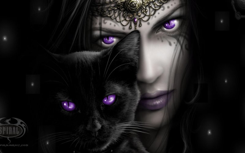 Девушка кошка рисунок