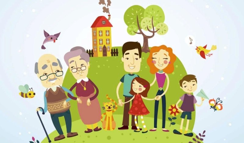 Иллюстрации на тему семья