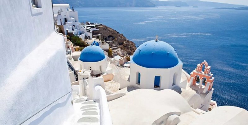 Греция Санторини море