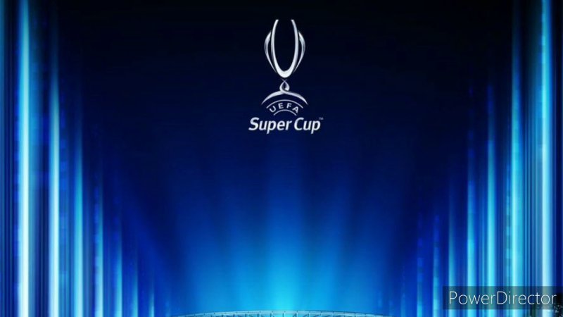 Суперкубок УЕФА на белом фоне