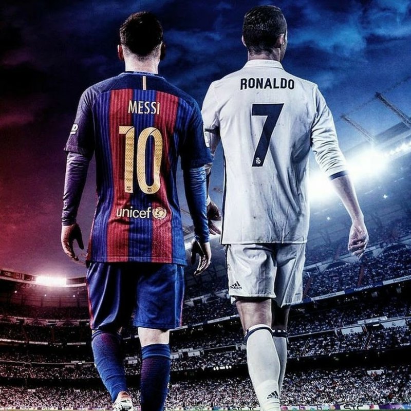 Месси и Роналду арт