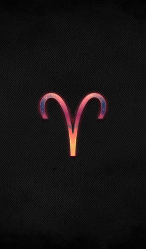 Знак овна на черном фоне