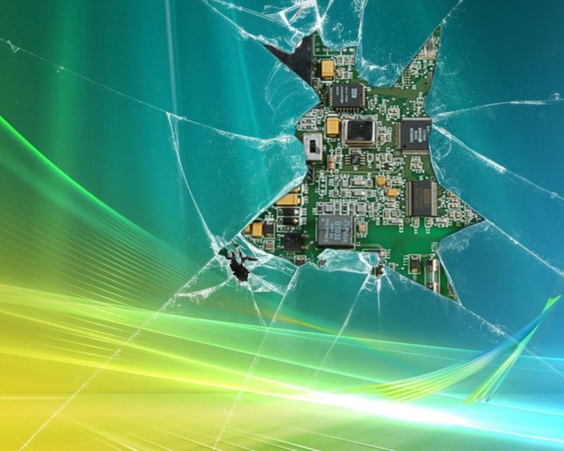 Обои разбитый экран на компьютер