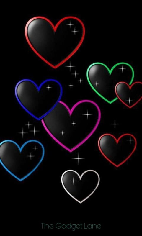 Сердечко на черном фоне