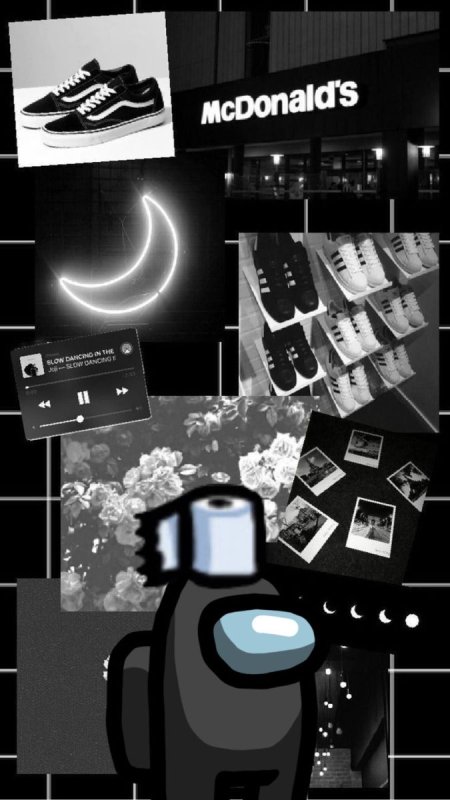 Черно белый коллаж