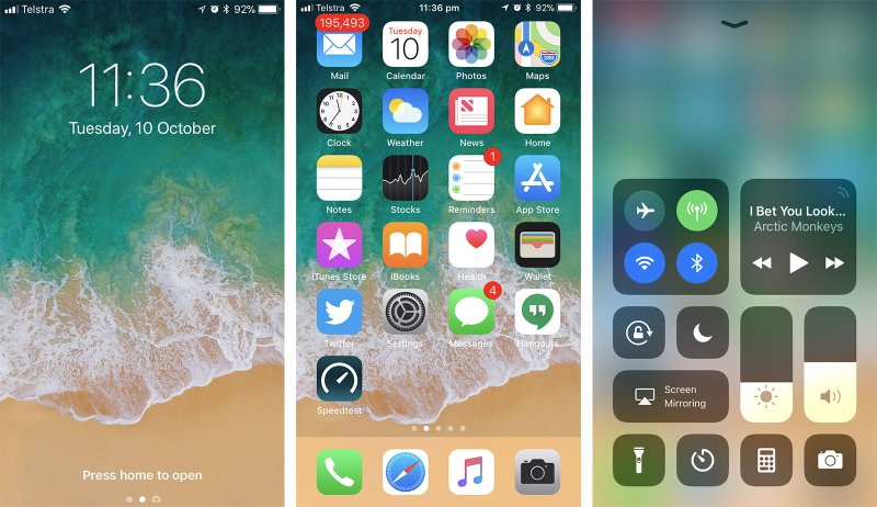 Меню айфона 8