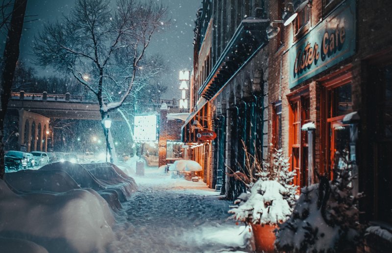 Город зимой