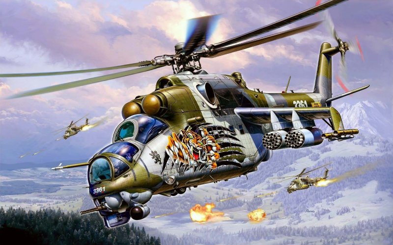Русские вертолеты арты