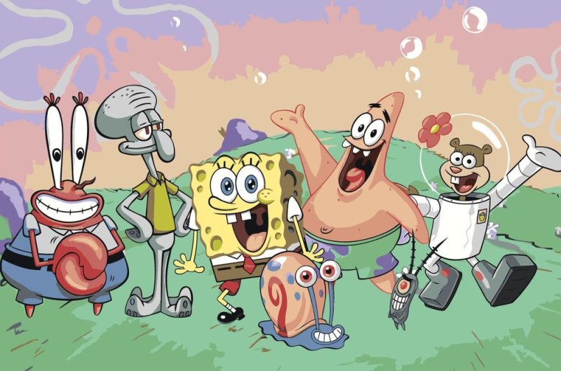 Герои мультика губка Боб квадратные штаны