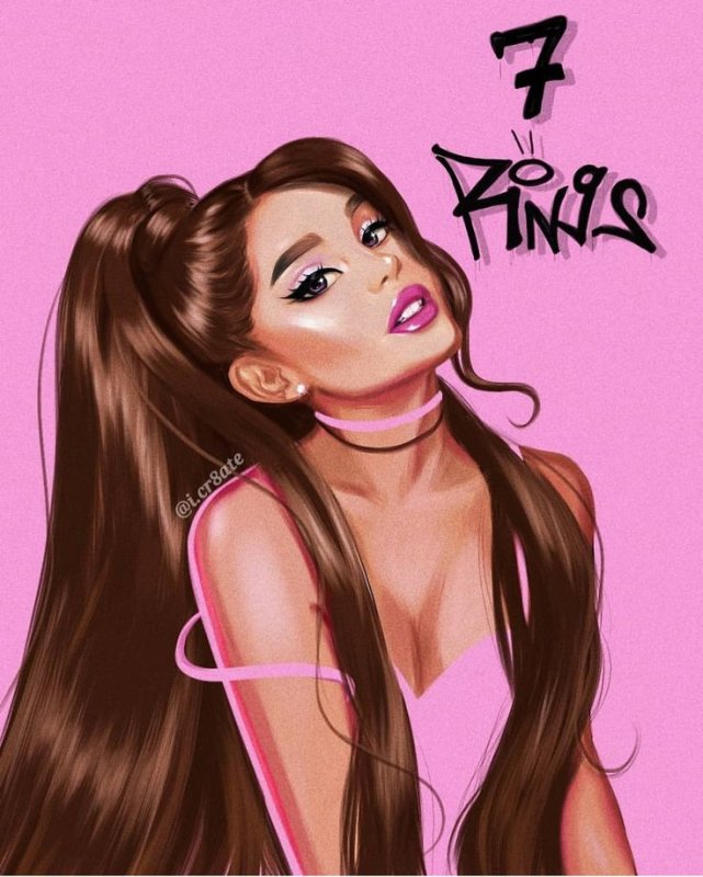 Арт ариана Гранде портрет