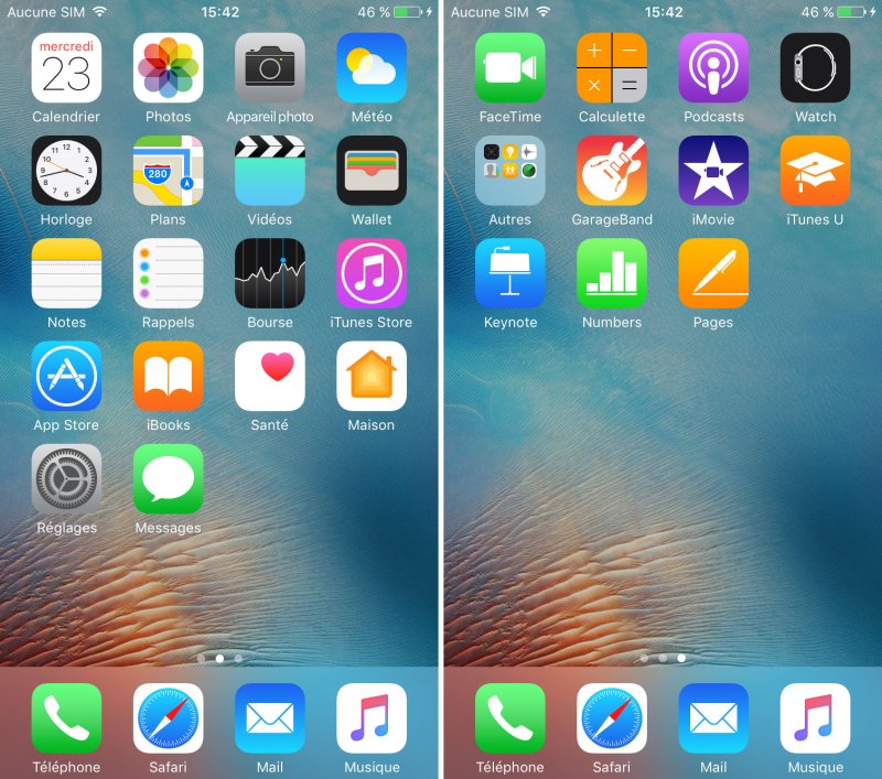 Меню айфона 7