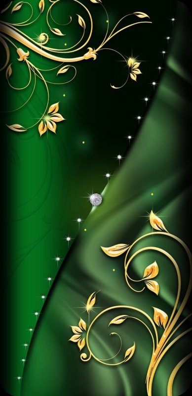 Зеленый цвет с золотом