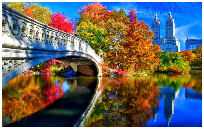 Осень в Нью-Йорке Центральный парк