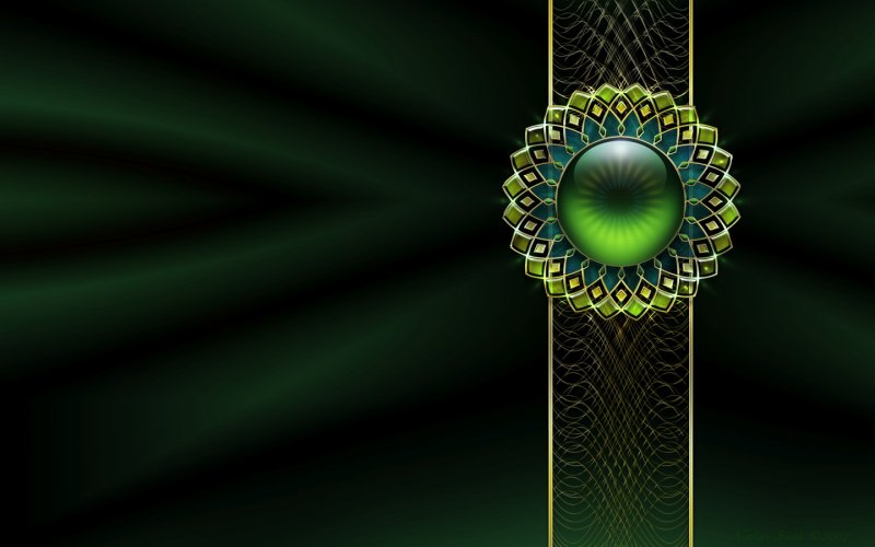 Изумрудно золотой фон