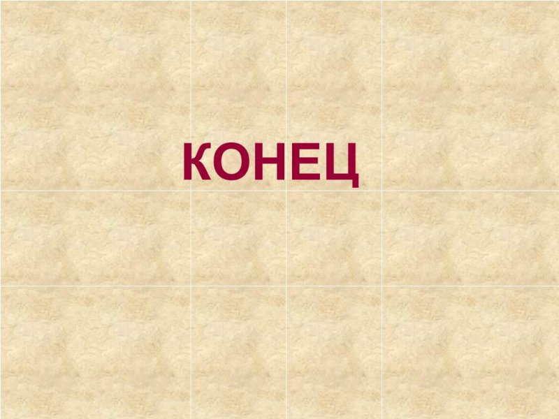 Конец презентации