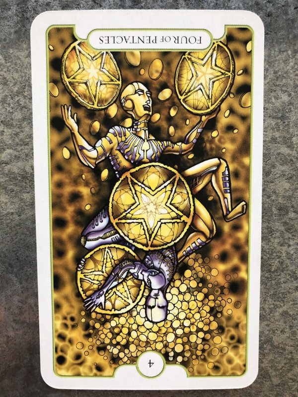 Туз пентаклей золотое Таро Климта