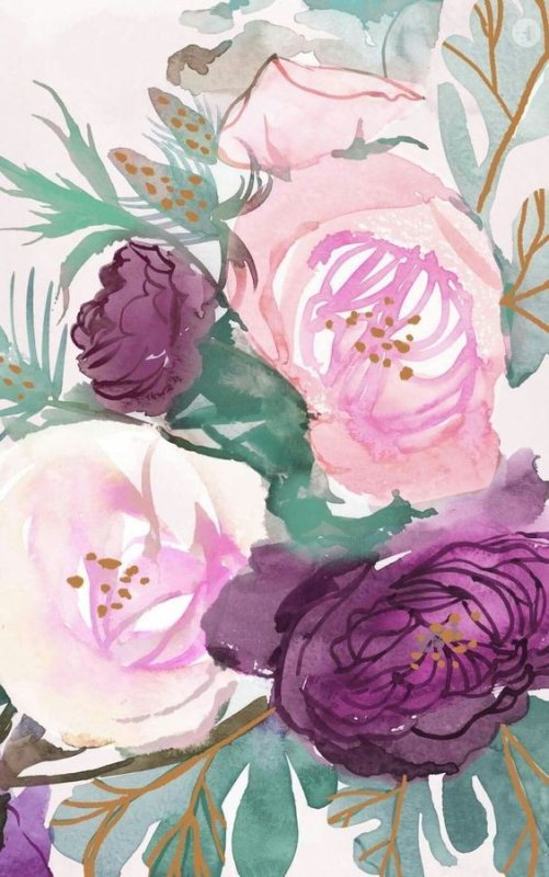 Акварельные заставки на телефон