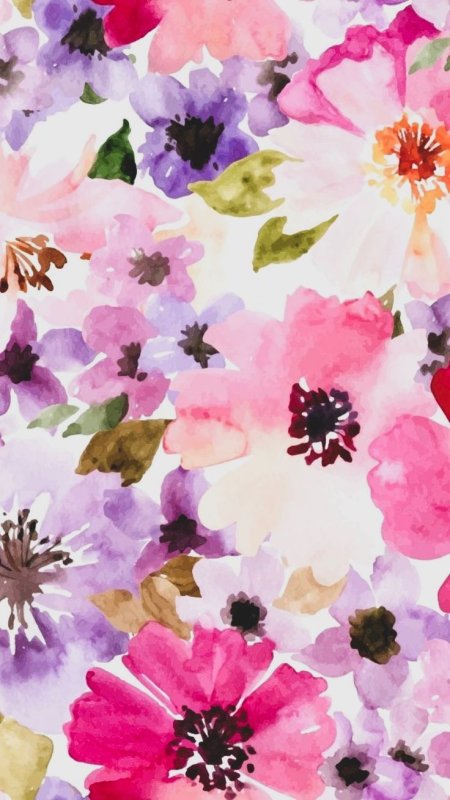 Акварельный фон с цветами