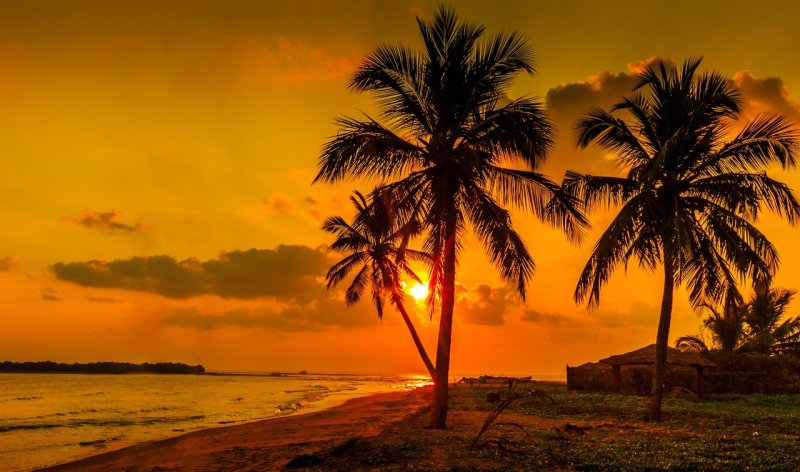 Шри Ланка океан закат