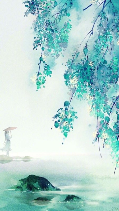 Японская живопись акварелью