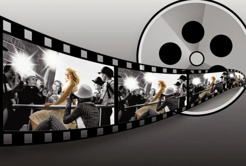 Кинопленка с кадрами из фильмов