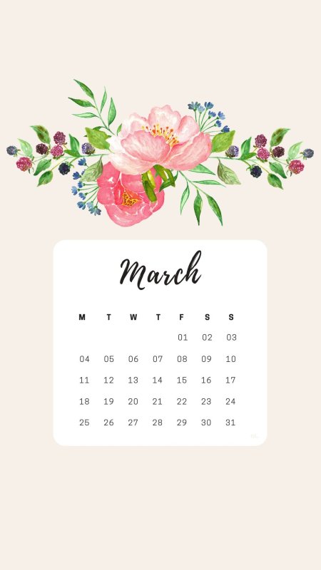 Календарь заставка на телефон