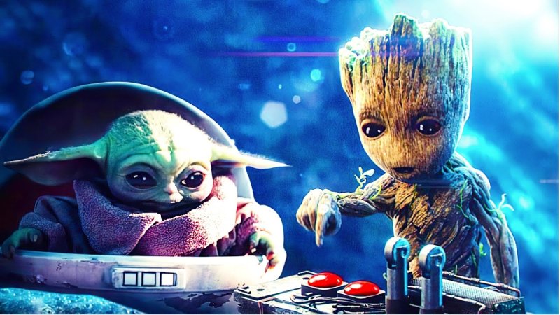 Бейби йода и Грут