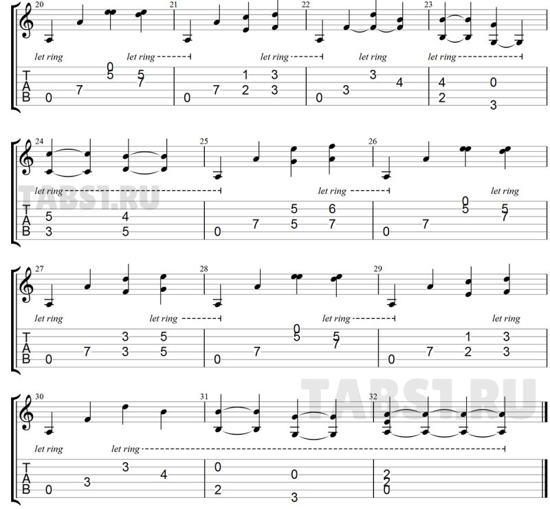 Metro 2033 гитара табы