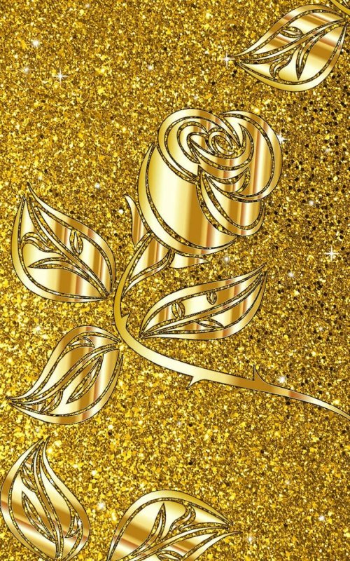 Обои под золото