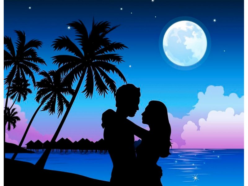 Силуэты влюбленных