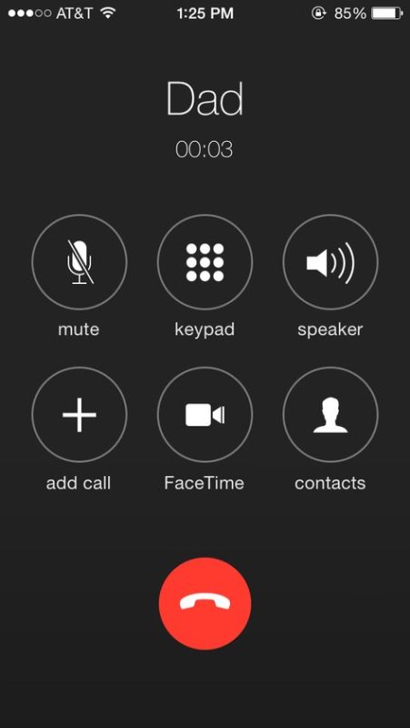 Экран вызова iphone