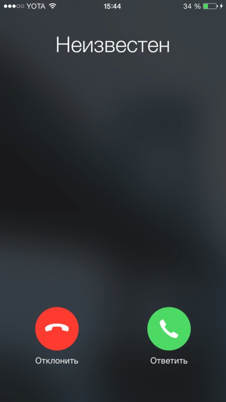 Смартфон экран вызова