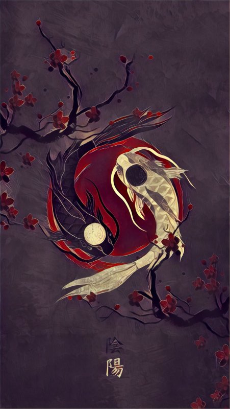 Дракон Япония Инь Янь