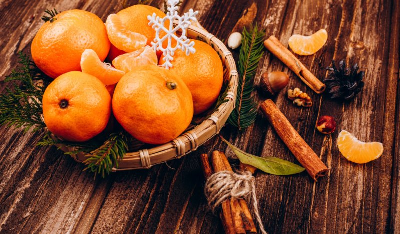 Новогодний мандарин.