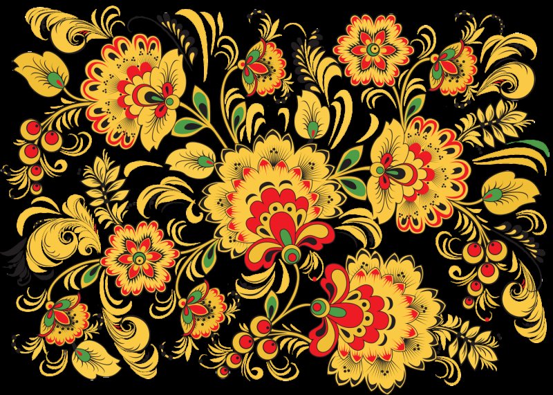 Русские народные росписи Хохломская