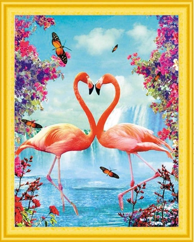 Алмазная мозаика Фламинго