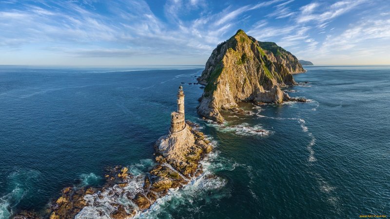 Маяк мыс Елизаветы Сахалин