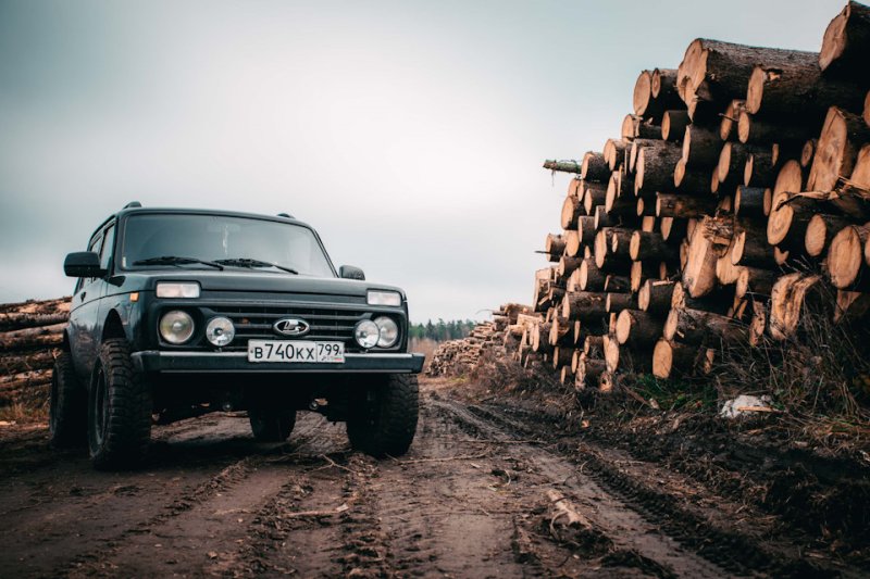 Лада Нива на бездорожье