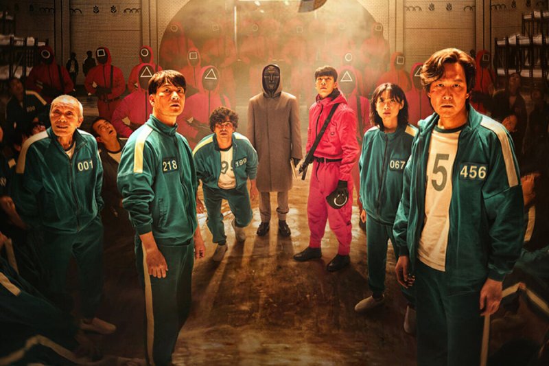 Игра в кальмара дорама Постер