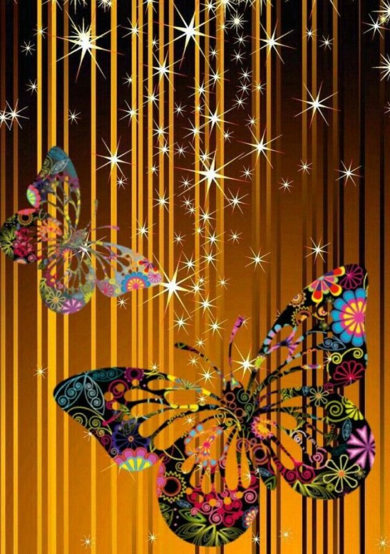 Бабочки с блестками