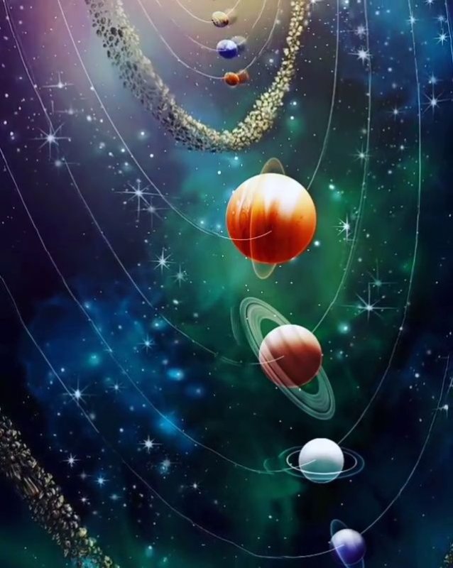 Космос и планеты вертикальные