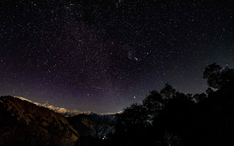 Ночное звездное небо