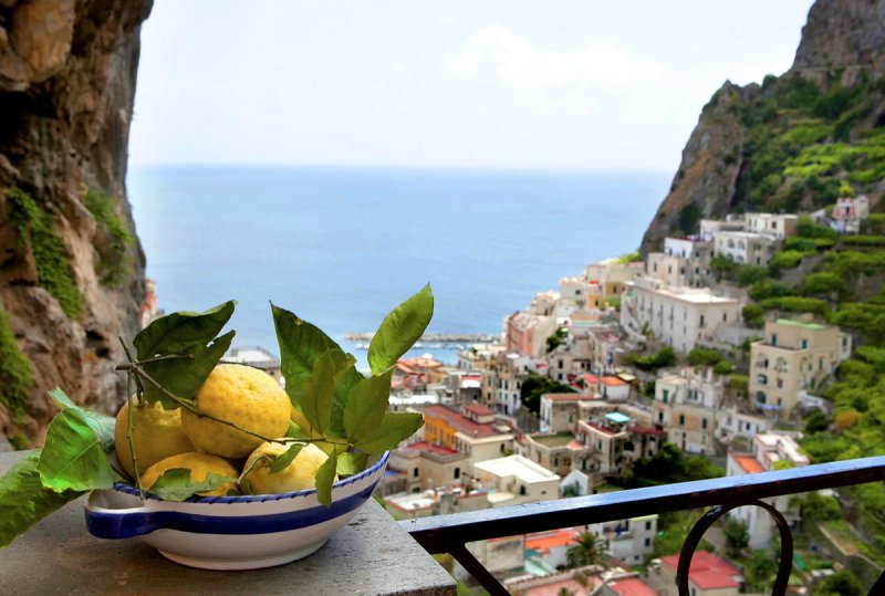 Лимонный город Позитано, Италия
