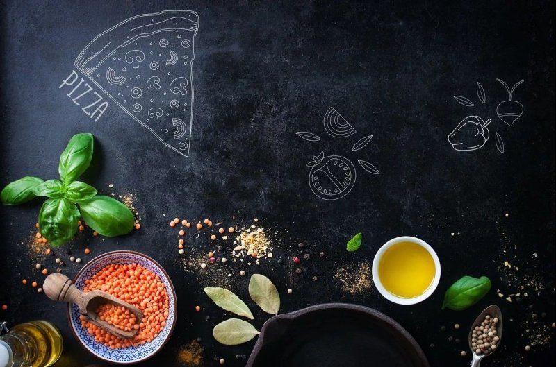 Кухонный стол вид сверху