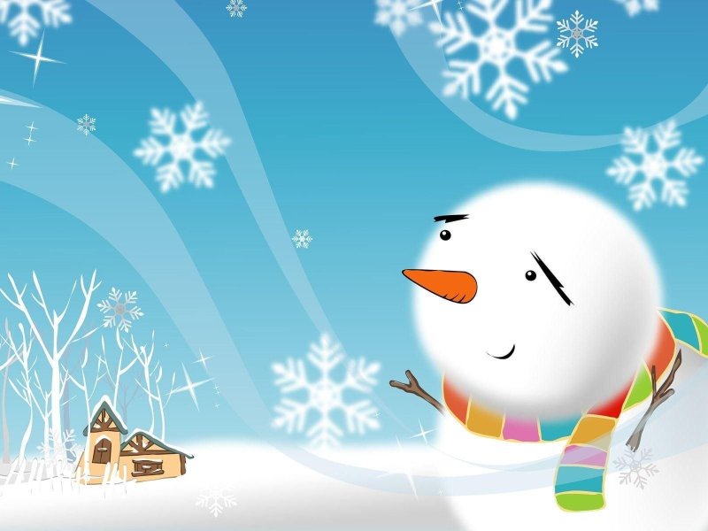 Фон зимний детский